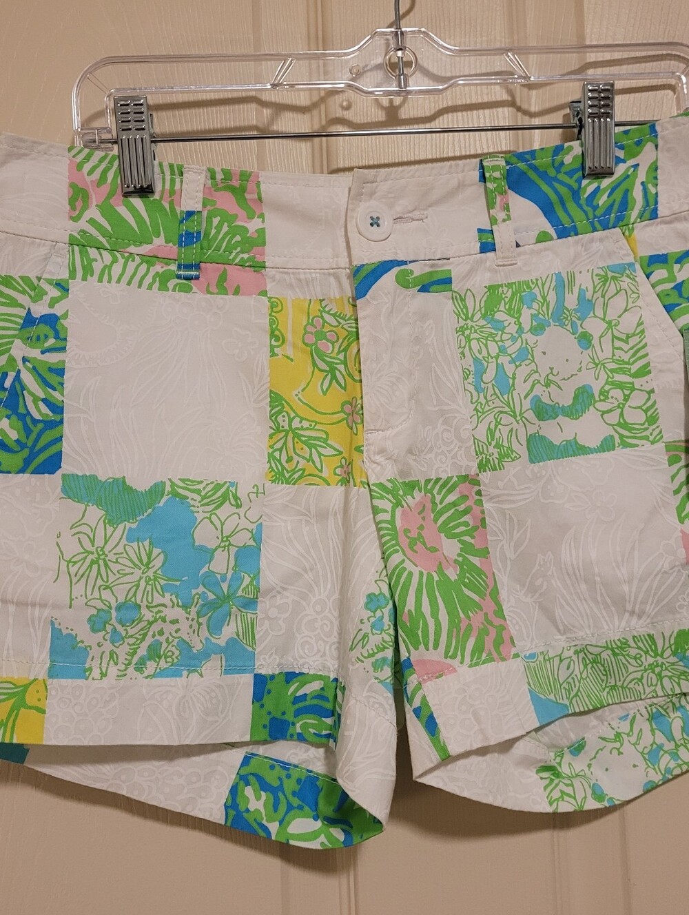 Lilly Pulitzer Women Callahan Chino Short Size 2 Resort Patchwork New
